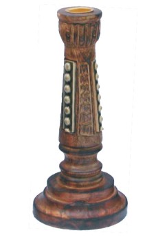 Wooden Candle and Incense Stand